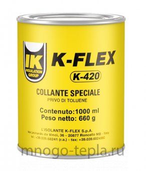 Клей K-Flex К-420, объем 1 л, для теплоизоляции из вспененного каучука - №1