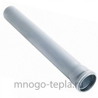 Труба для канализации 110 длина 500 мм TEBO (толщина 2.7 мм, внутренняя, серая) - №1