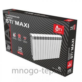 Биметаллический радиатор STI MAXI 500 100 12 секций - №1