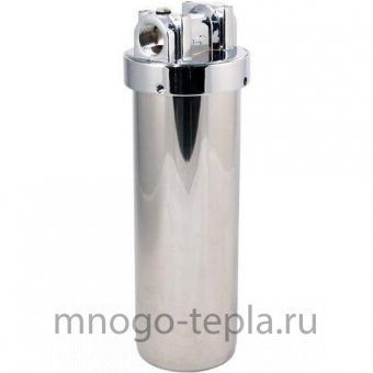 Магистральный фильтр для горячей воды USTM WF-HOT-SS-10, подключение 1/2", формат SL 10, из нержавеющей стали - №1