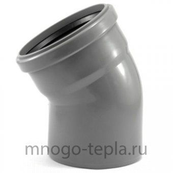 Отвод канализационный 110 х30° TEBO (внутренняя канализация, серый) - №1