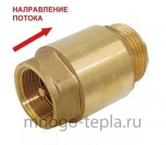 Обратный клапан 1" ГШ TIM с металлическим штоком для поверхностного насоса - №1