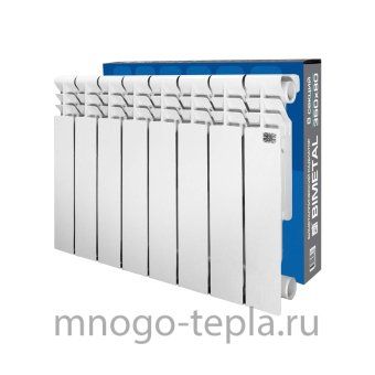 Биметаллический радиатор отопления STI Bimetal 350/80, 8 секций, на площадь до 8.4 м2, тепловая мощность 840 Вт - №1