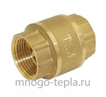 Обратный клапан 1/2" ГГ TIM JH-1010std с металлическим штоком укороченный - №1