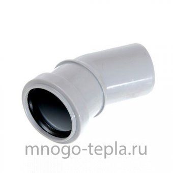 Отвод канализационный 50 х30° TEBO (внутренняя канализация, серый) - №1