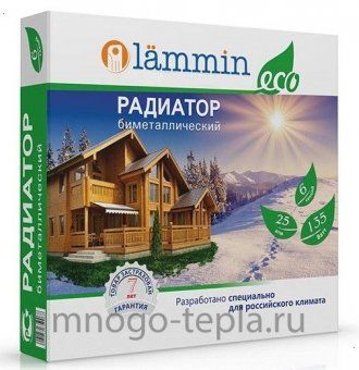 Биметаллический радиатор Lammin Eco BM 350 80 10 секций - №1