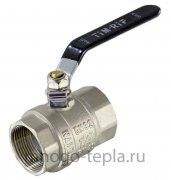 Кран шаровый 3/4" ГГ TIM (DE1205X) никелированный усиленный прямой - рычаг