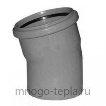 Отвод канализационный 110 х15° TEBO (внутренняя канализация, серый) - №1