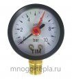 Манометр давления воды до 10 бар TIM Y-50-10 (1/4" НР) радиальный - №2