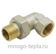Соединитель угловой 1½" (американка) никелированный
