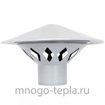 Зонт вентиляционный для канализации 50 TEBO (серый) - №1