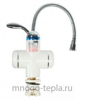 Смеситель водонагреватель проточный UNIPUMP BEF-001-02, 3000 Вт, с гибким изливом - №1