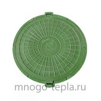 Люк полимерно композитный ЛМ-60 круглый нагрузка 15кН зелёный - №1
