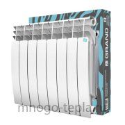 Биметаллический радиатор отопления STI Bimetal GRAND 500/100, 8 секций, на площадь до 14.5 м2, тепловая мощность 1448 Вт