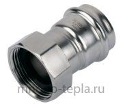 Пресс-муфта из нержавеющей стали НГ 22х3/4" TIM ZTI.508.002205 с накидной гайкой