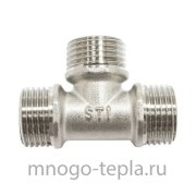 Тройник 2" Н-Н-Н никелированный латунный, резьбовой