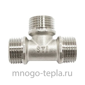 Тройник 2" Н-Н-Н никелированный латунный, резьбовой - №1