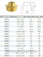 Бочонок латунный (ниппель) переходной 2 х 1/2 нр/нр (Ду 50 х 15) - №4