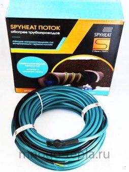 Нагревательный кабель с термодатчиком для защиты от льда SpyHeat Поток SHFD-13-600 (46 м 600 Вт) - №1