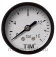 Манометр давления воды до 16 бар TIM Y-50T-16 (1/4" НР) аксиальный - №2