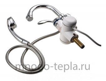 Смеситель водонагреватель проточный UNIPUMP BEF-001-03, 3000 Вт, с душевой лейкой - №1