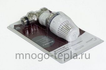 Комплект термостатический 1/2" прямой для радиатора Zeissler RVKD206.02 (клапан термостатический, термоголовка), быстрый монтаж - №1