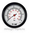 Манометр давления воды до 6 бар TIM Y-50T-6 (1/4" НР) аксиальный - №2