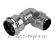 Пресс-угольник из нержавеющей стали 90гр НР 22х3/4" TIM ZTI.553.002205, с резьбой