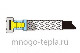 Гибкая подводка с PVC покрытием TiM г/ш 1/2 80 см - №1