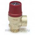 Предохранительный клапан 1/2" НР TIM BL22MF-K-1.5 (1.5 бар) красный - №6