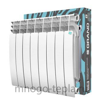 Биметаллический радиатор отопления STI Bimetal GRAND 500/100, 8 секций, на площадь до 14.5 м2, тепловая мощность 1448 Вт - №1