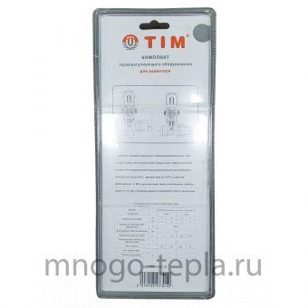 Комплект термостатический для радиатора угловой 1/2" TIM RVKS507.02, (клапан термостатический, термоголовка, клапан настроечный) - №1
