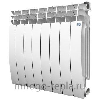Алюминиевый радиатор STI GRAND 500/100, 8 секций, на площадь до 14.9 м2, тепловая мощность 1488 Вт - №1