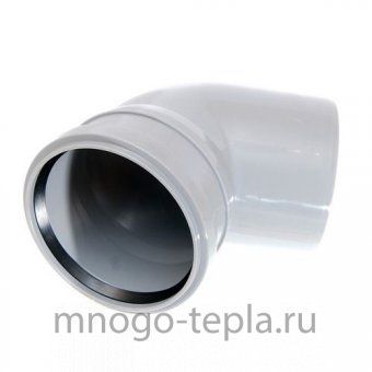 Отвод канализационный 110 х67° TEBO (внутренняя канализация, серый) - №1