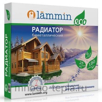 Биметаллический радиатор Lammin Eco BM 500 80 4 секции - №1