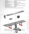 Трап для душа с двухсторонней решеткой Zeissler Evolux Plus ZSt.1121.4002, размер 400 x 70мм, комбинированный затвор, горизонтальный выпуск - №4