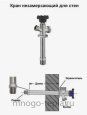 Незамерзающий кран для воды TIM W-HF0225, 1/2" штуцер, для стены 250 мм - №6