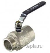 Кран шаровый 1 1/2" ГШ TIM (DE1211X) никелированный усиленный прямой - рычаг