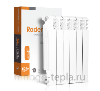 Радиатор алюминиевый Radena R 500/100 x8 секций - №1