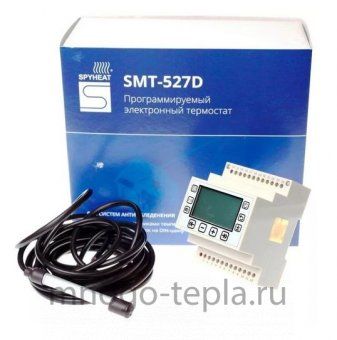 Терморегулятор программируемый многоканальный для систем антиобледенения SPYHEAT SMT-527D на DIN-рейку с возможностью подключения датчиков осадков и влажности - №1